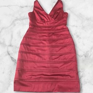 American Living Formal Cocktail Red  Dress Sexy Sleeveless V Neck Dress Size 12